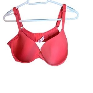 Juicy Couture Womens T Shirt Bra Coral Underwire Adjustable Strap Classic 40C